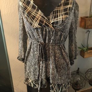 Black and white print shirt